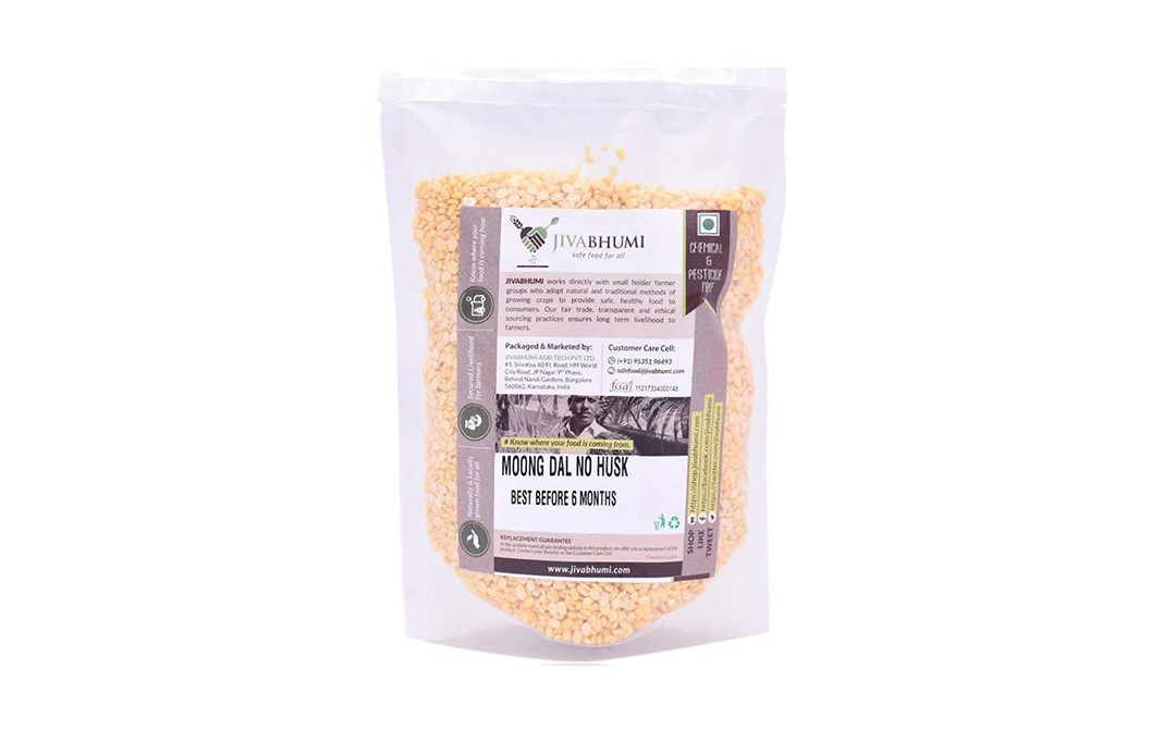 JivaBhumi Moong Dal, No Husk    Pack  1 kilogram